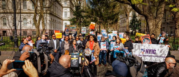 the ICE out of Rikers rally